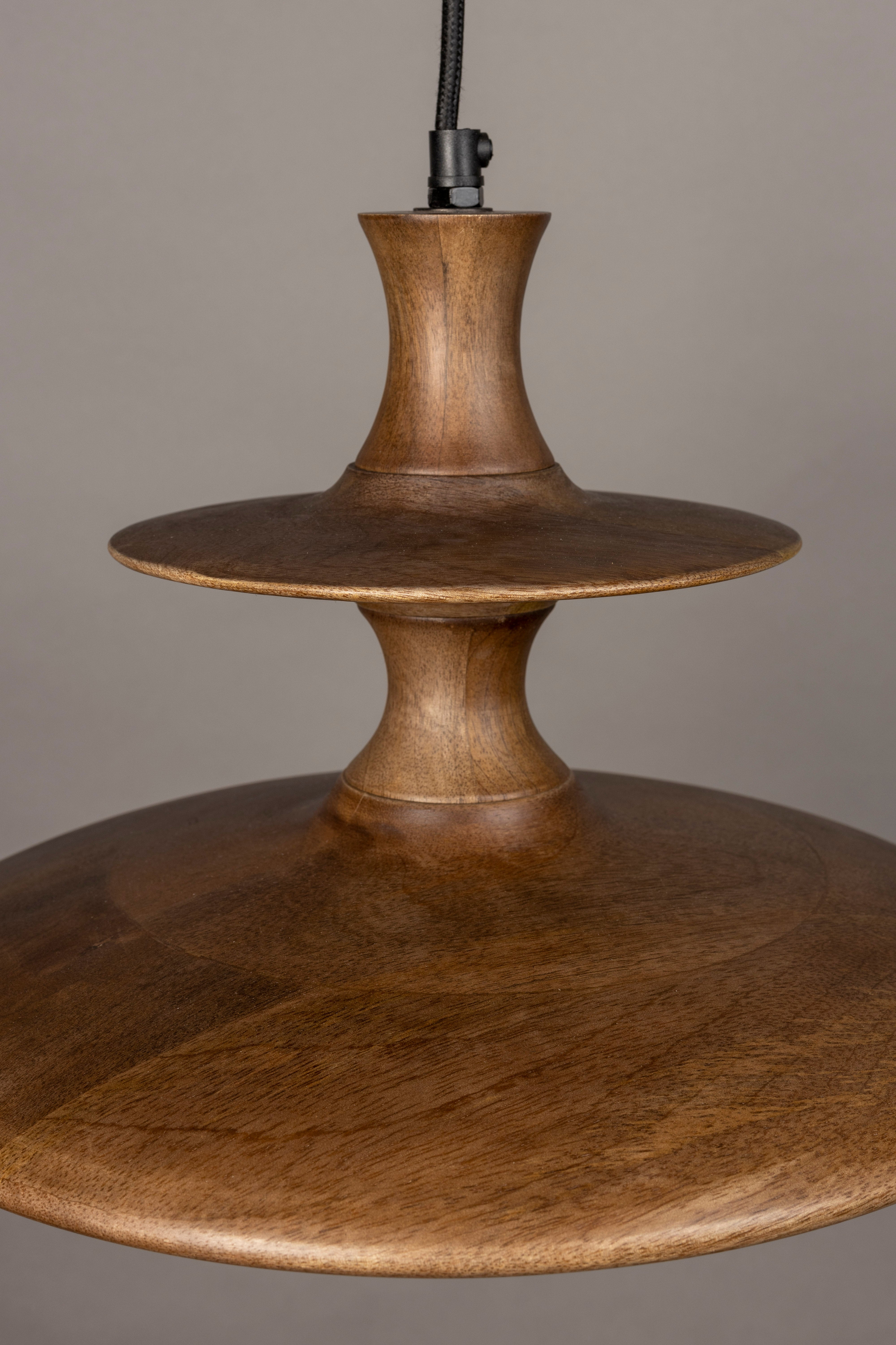 Dutchbone Cath Brown Mango Wood Tiered Pendant Light Small